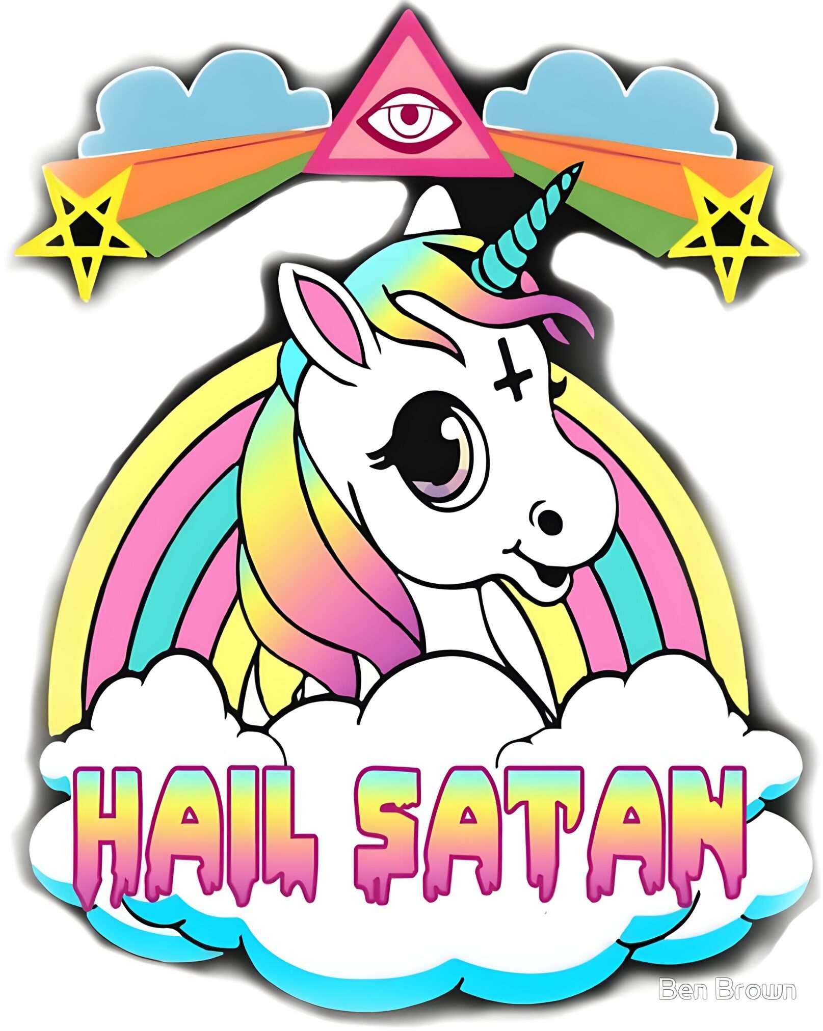 Gay Satanism Rainbow Logo