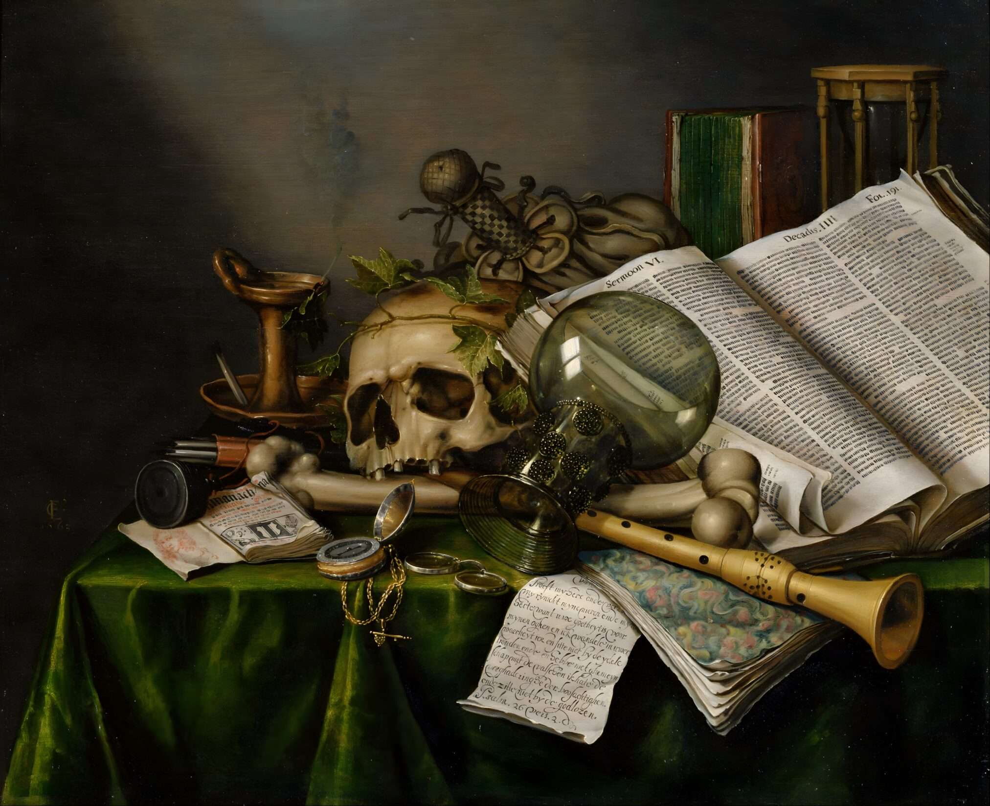 Истоки темы memento mori можно найти в той же латинской фразе, которая переводится как «помни, что тебе суждено умереть». Подобно vanitas, memento mori подчеркивает эфемерность жизни и тот факт, что за жизнью всегда следует смерть.